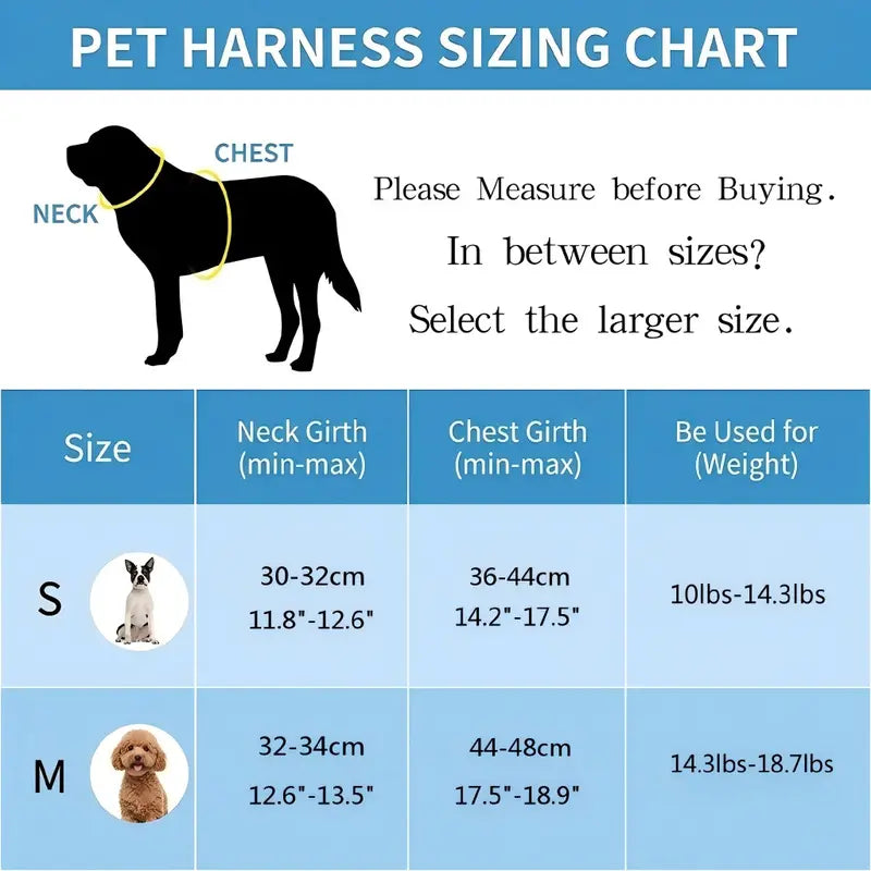 Spoiled Paws Nylon Dog & Cat Harness and Leash Set - Solid, Quick Buckle On/Off, 1 Size, Cushioned Edges, No Pull, Breathable Soft Mesh, Reflective, Adjustable, Machine Washable, Travel-Friendly, Outdoor Walking Control for Small-Medium Pets