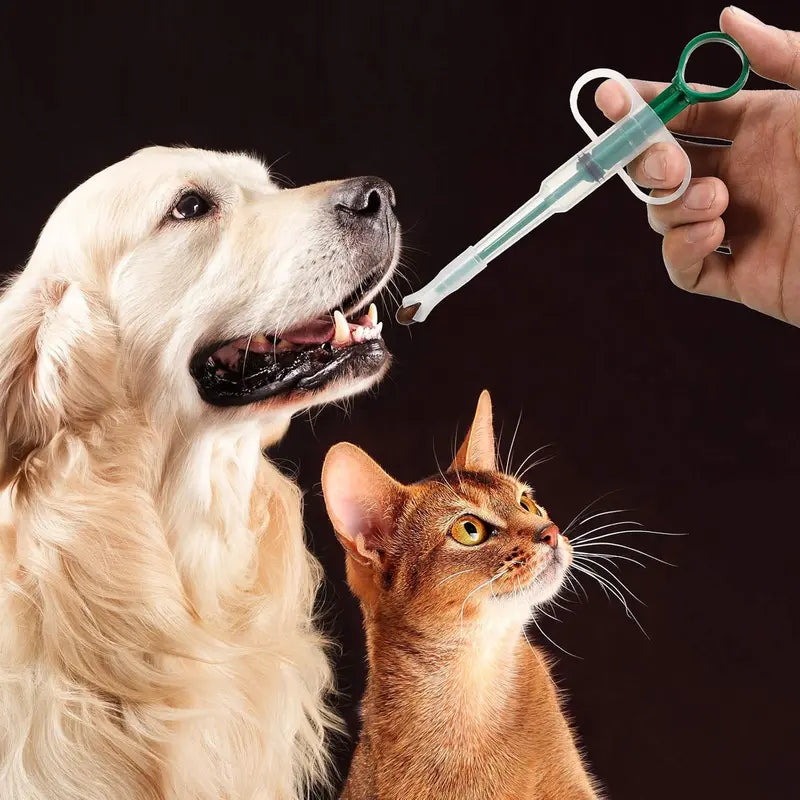 2-Pack Pet Pill Dispenser for Cats & Dogs, Soft-Tip Pill Shooter & Liquid Medicine Syringe, Pet Medication Feeder for Tablets, Capsules & Oral Medicine