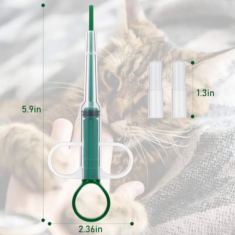 2-Pack Pet Pill Dispenser for Cats & Dogs, Soft-Tip Pill Shooter & Liquid Medicine Syringe, Pet Medication Feeder for Tablets, Capsules & Oral Medicine
