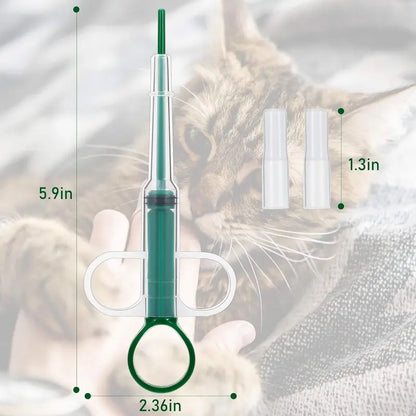 2-Pack Pet Pill Dispenser for Cats & Dogs, Soft-Tip Pill Shooter & Liquid Medicine Syringe, Pet Medication Feeder for Tablets, Capsules & Oral Medicine