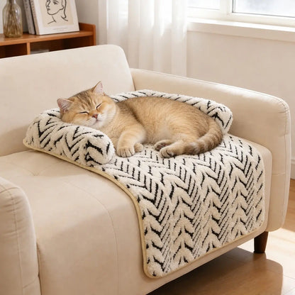 Cozy Pet Couch Bed for Dogs and Cats, Soft Bolster Sofa Protector Mat, Machine-Washable Pet Lounger, Comfortable Dog Bed for Couch, Human Bed and Floor, Easy to Clean, Home