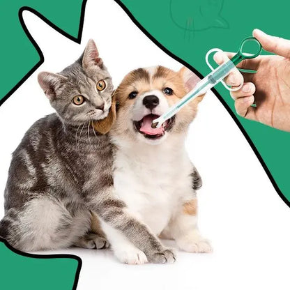 2-Pack Pet Pill Dispenser for Cats & Dogs, Soft-Tip Pill Shooter & Liquid Medicine Syringe, Pet Medication Feeder for Tablets, Capsules & Oral Medicine