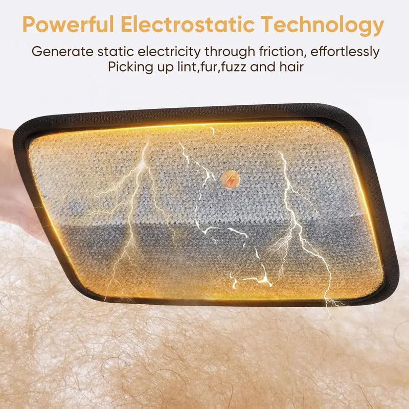 Pet Hair Remover Electrostatic Pet Hair Removal Gloves Reusable Cat & Dog Hair Remover for Couch Furniture Carpet Curtain Upgraded Animal Fur Removal Tool Cat Grooming Gloves Eco-Friendly Static Cleaning Solution