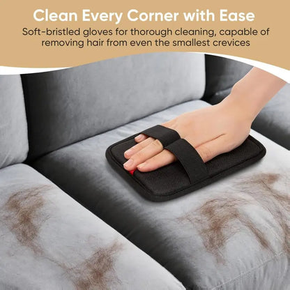 Pet Hair Remover Electrostatic Pet Hair Removal Gloves Reusable Cat & Dog Hair Remover for Couch Furniture Carpet Curtain Upgraded Animal Fur Removal Tool Cat Grooming Gloves Eco-Friendly Static Cleaning Solution