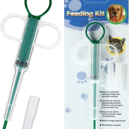 2-Pack Pet Pill Dispenser for Cats & Dogs, Soft-Tip Pill Shooter & Liquid Medicine Syringe, Pet Medication Feeder for Tablets, Capsules & Oral Medicine