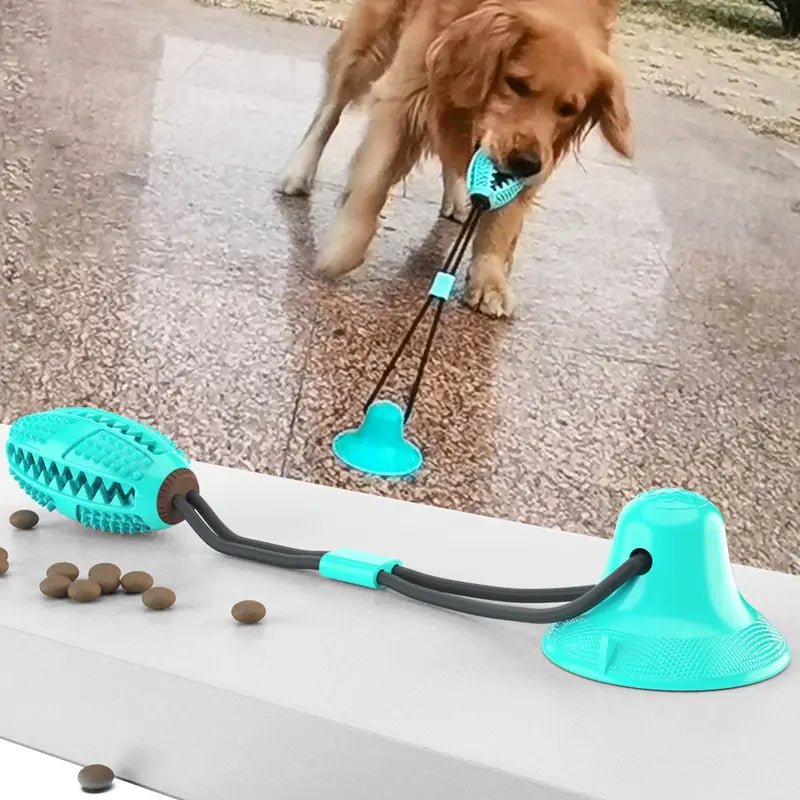 Dog Chew Toy Balls, Pet Supplies Bite-Resistant Suction Cup Balls, Molar Food Leaking Dog Toy