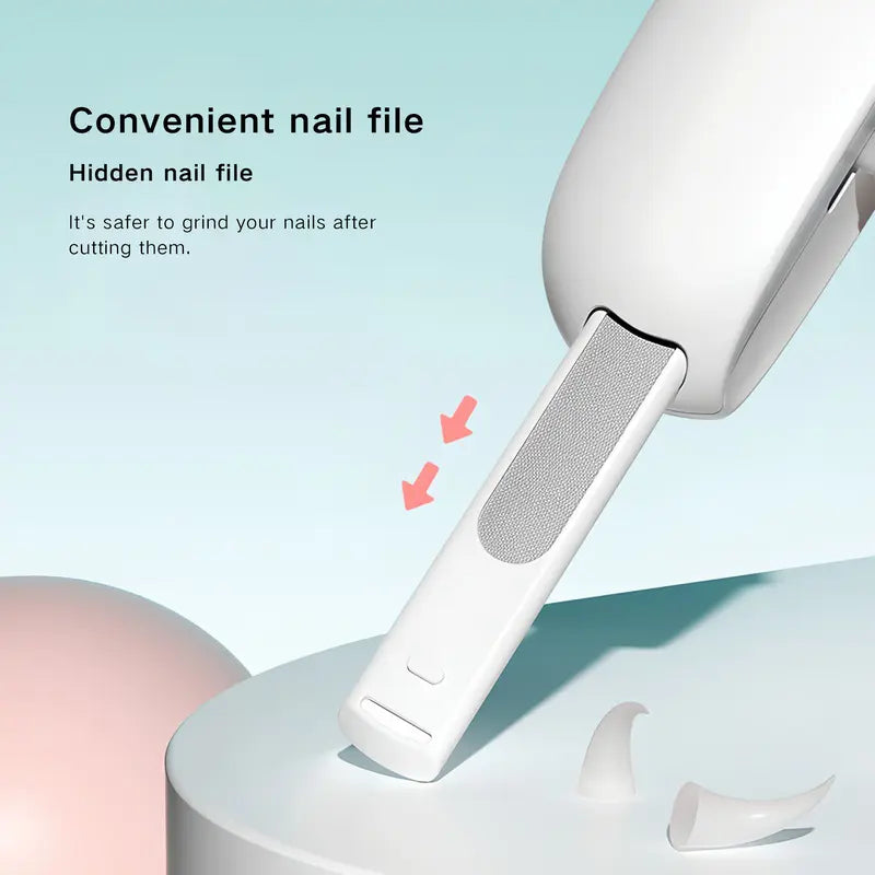 Cat Nail Clippers for Kittens - ABS Universal Safe Grooming Design, Adjustable 1-3.5Mm Diameter Hole (4 Size Settings), Comfort-Grip Handle, Hidden Nail File, Travel Lock, Adjustable Fit, Accidental Nick Prevention